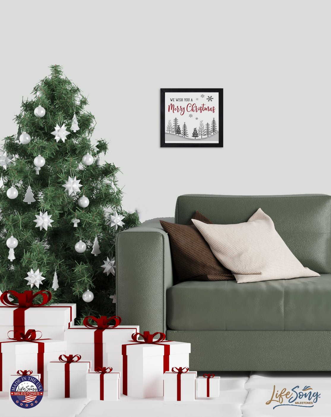 Christmas Shelf Décor - We Wish You a Merry Christmas - LifeSong Milestones