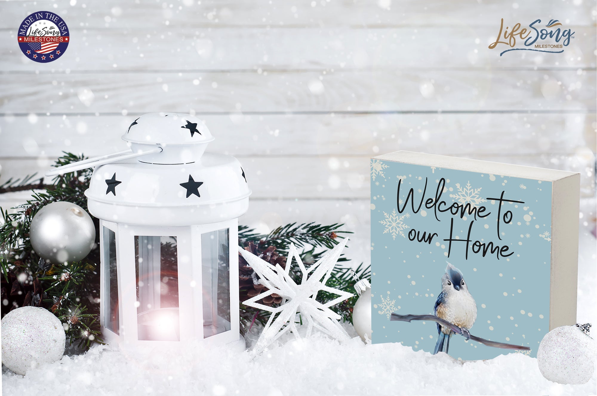Christmas Shelf Décor - Welcome To Our Home - LifeSong Milestones