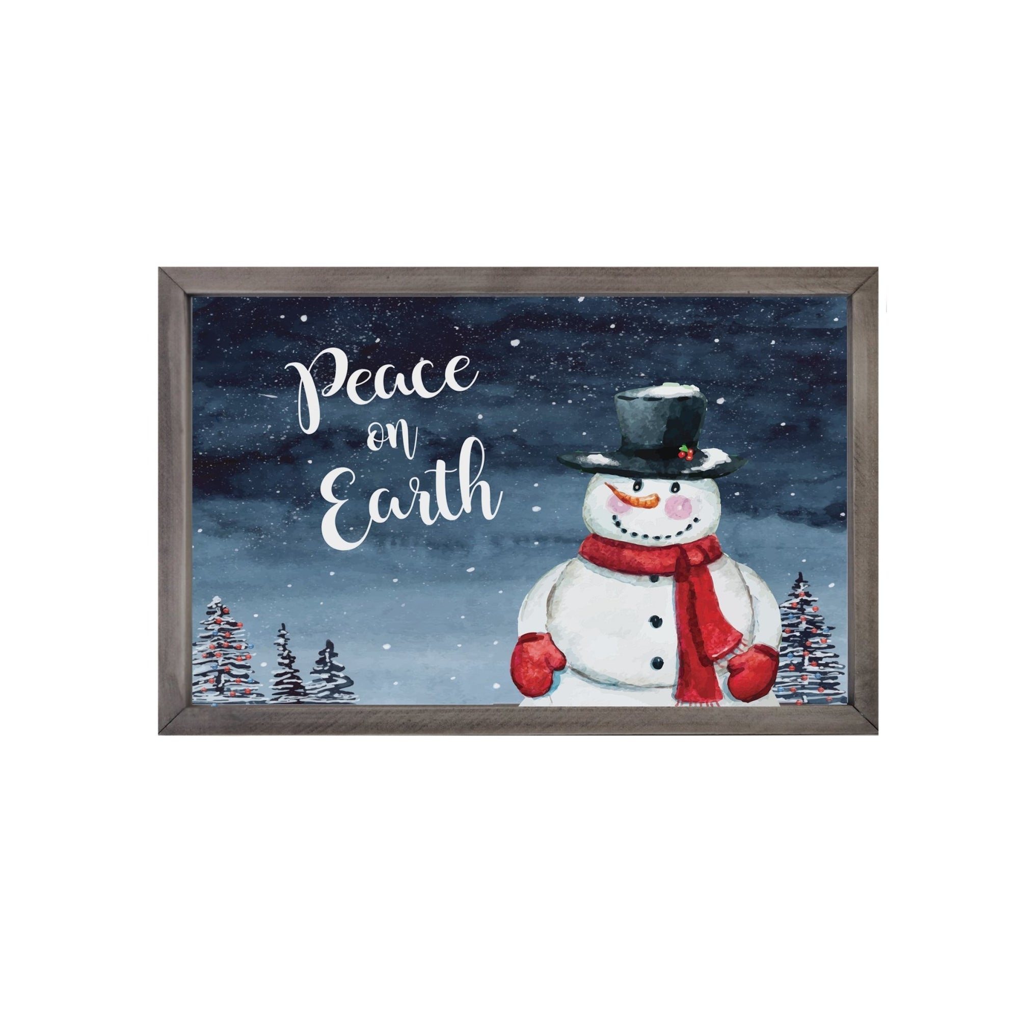 Christmas Snowman Shelf Décor - Peace on Earth - LifeSong Milestones
