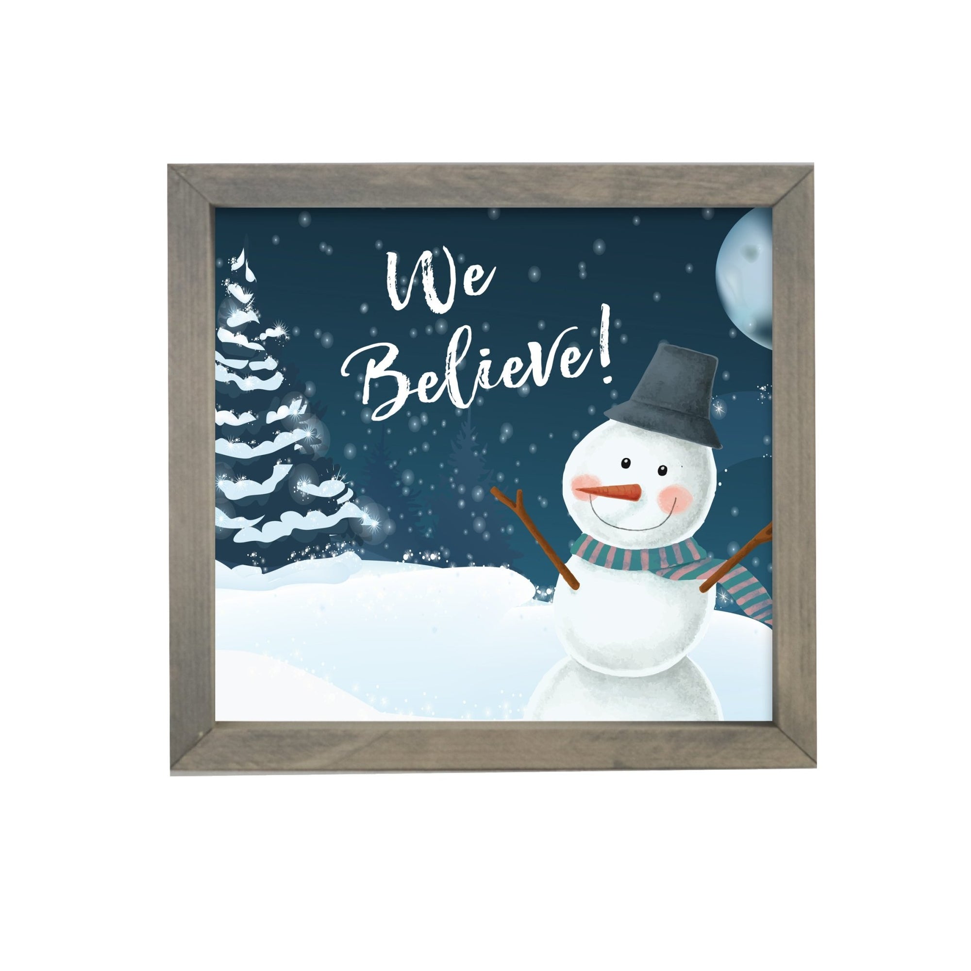 Christmas Snowman Shelf Décor - We Believe - LifeSong Milestones