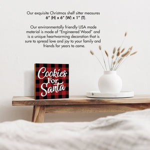 Cookies for Santa | Wooden Christmas Sign 6x6 - LifeSong Milestones