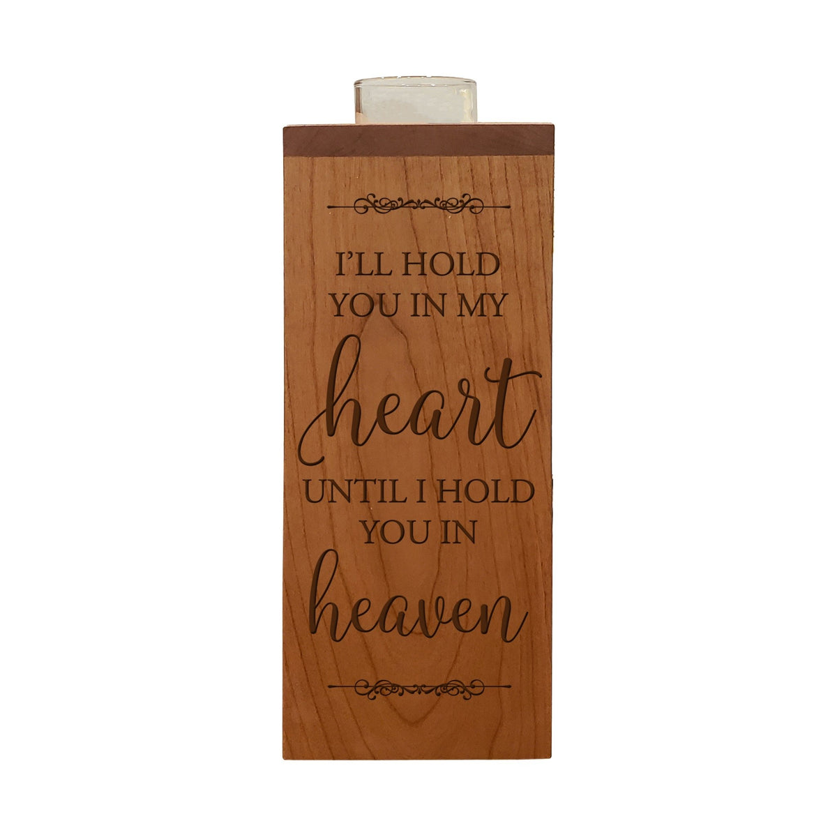 Cozy Cardinal Memorial Vertical Urns With Single Candle Holder For Human Ashes - I'll Hold You - LifeSong Milestones
