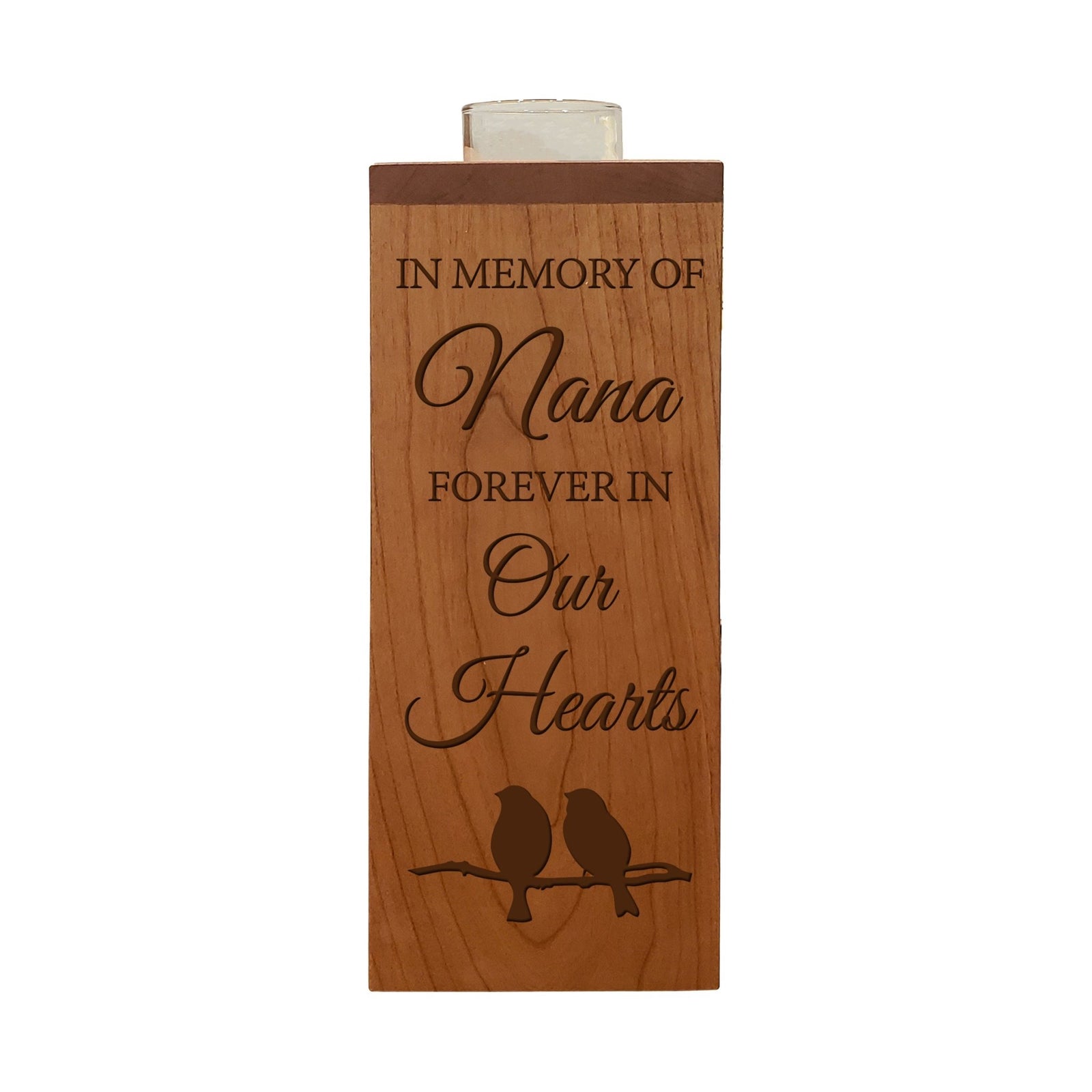 Cozy Cardinal Memorial Vertical Urns With Single Candle Holder For Human Ashes - In Memory Of Nana - LifeSong Milestones