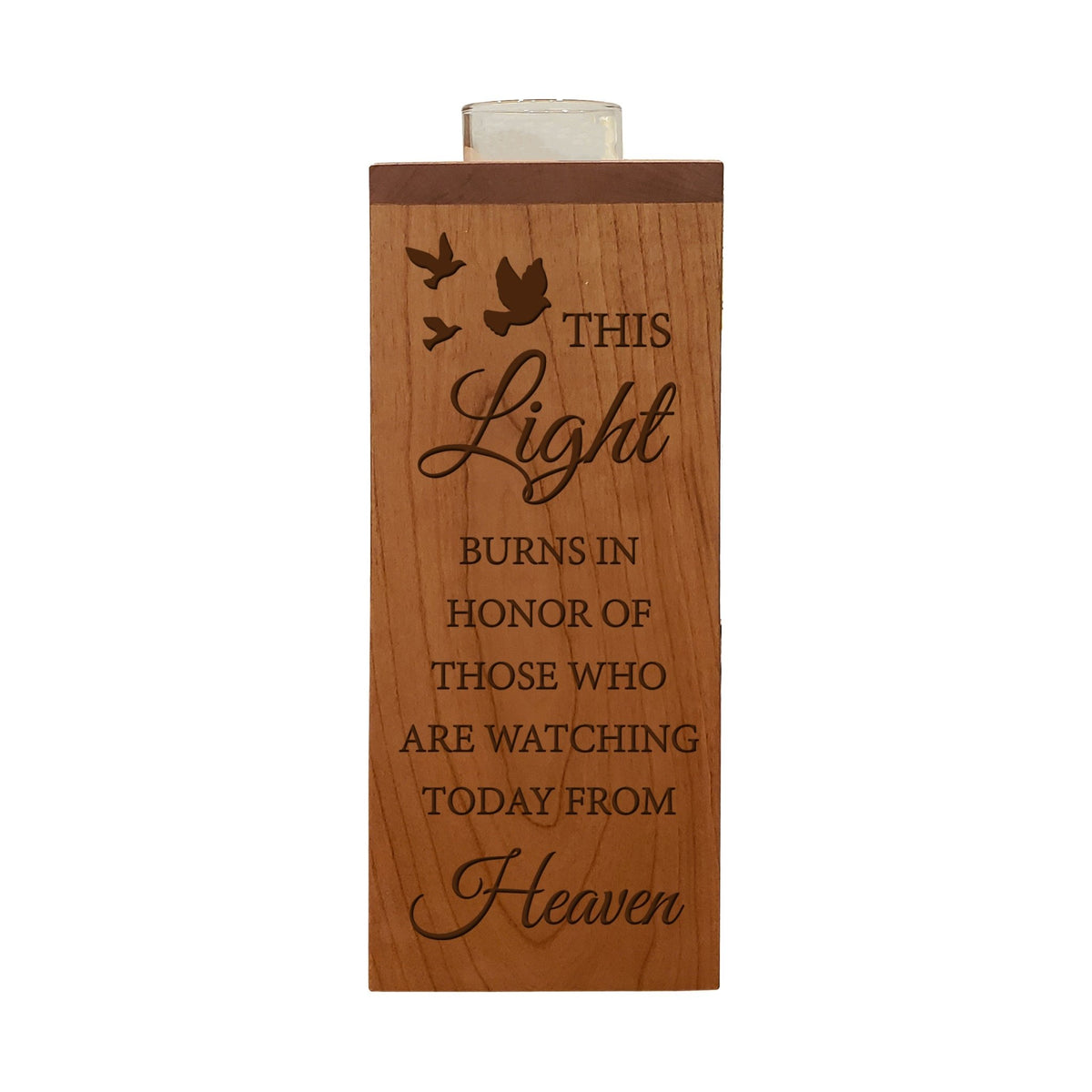 Cozy Cardinal Memorial Vertical Urns With Single Candle Holder For Human Ashes - This Light Burns - LifeSong Milestones