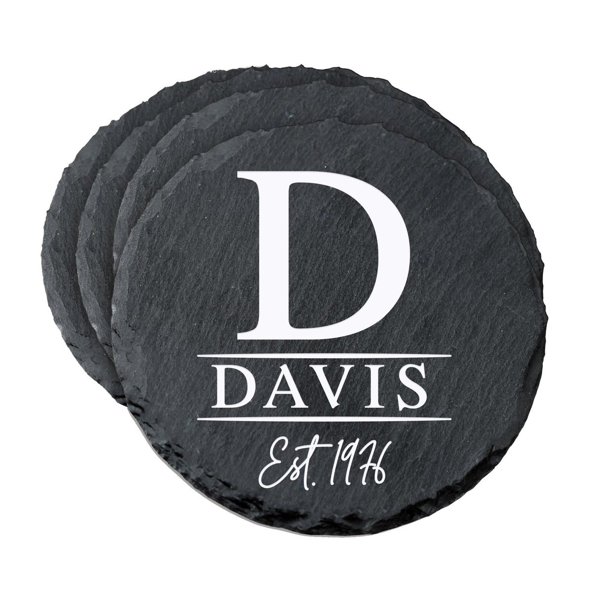 Custom 6pc Coaster Set Kitchen and Tabletop Decorations 4x4 Gift for Last Name, Year - LifeSong Milestones