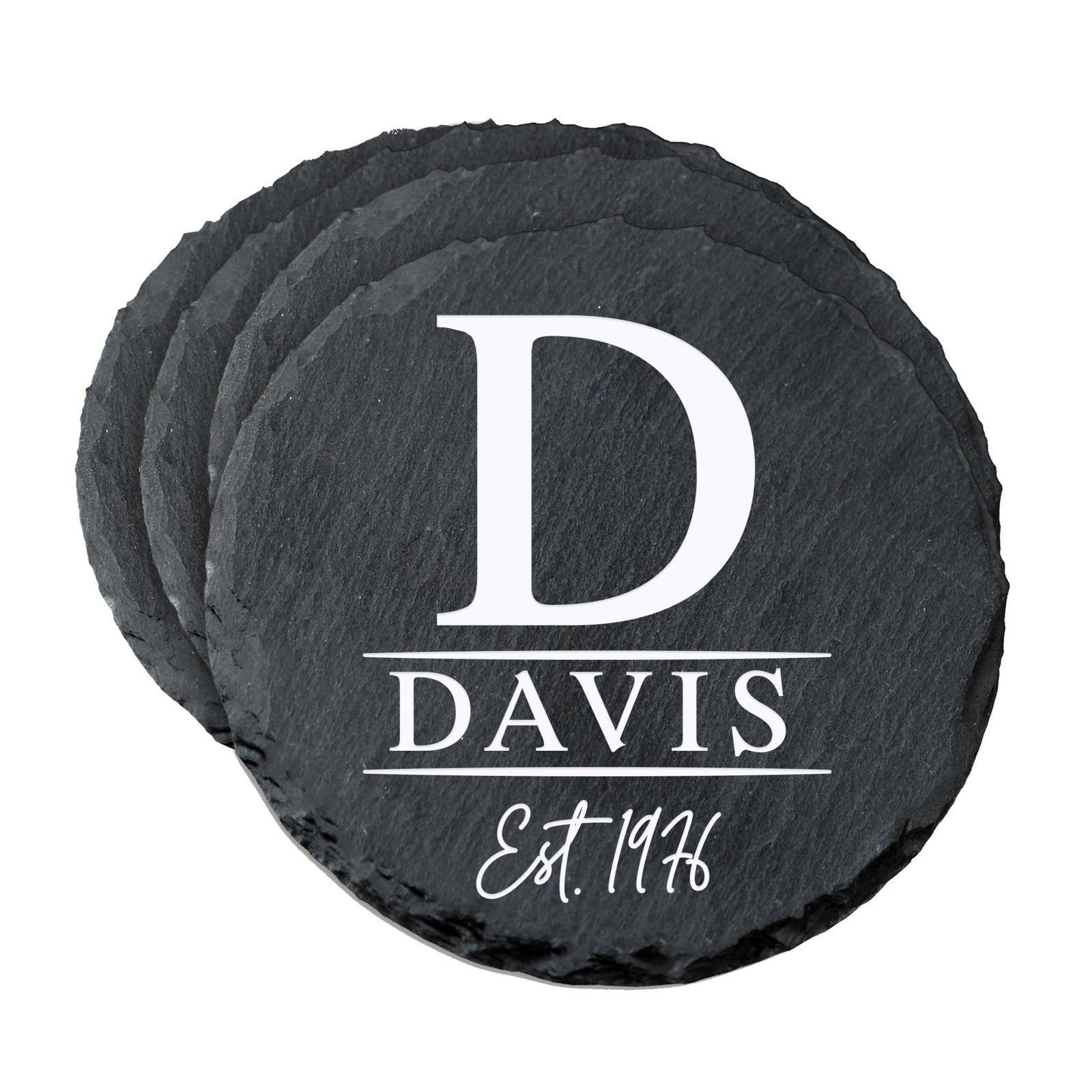 Custom 6pc Coaster Set Kitchen and Tabletop Decorations 4x4 Gift for Last Name, Year - LifeSong Milestones