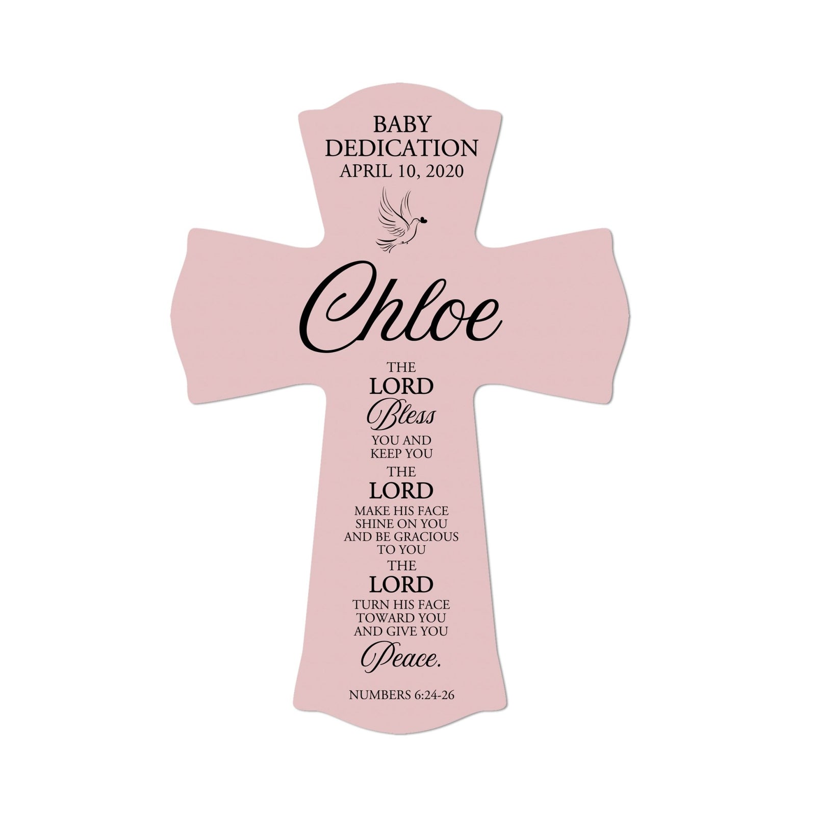 Custom Baby Dedication Wall Cross