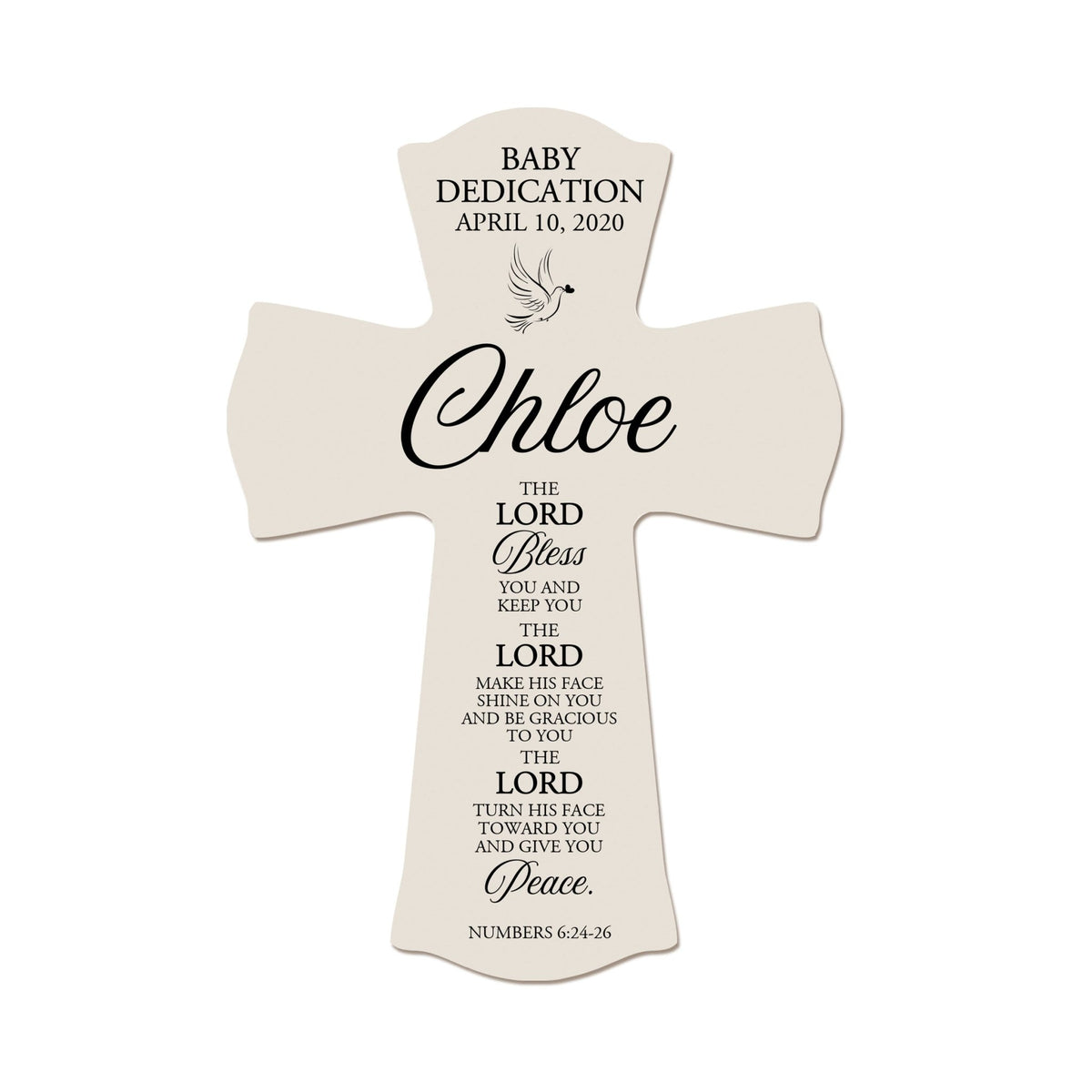 Custom Baby Dedication Wall Cross