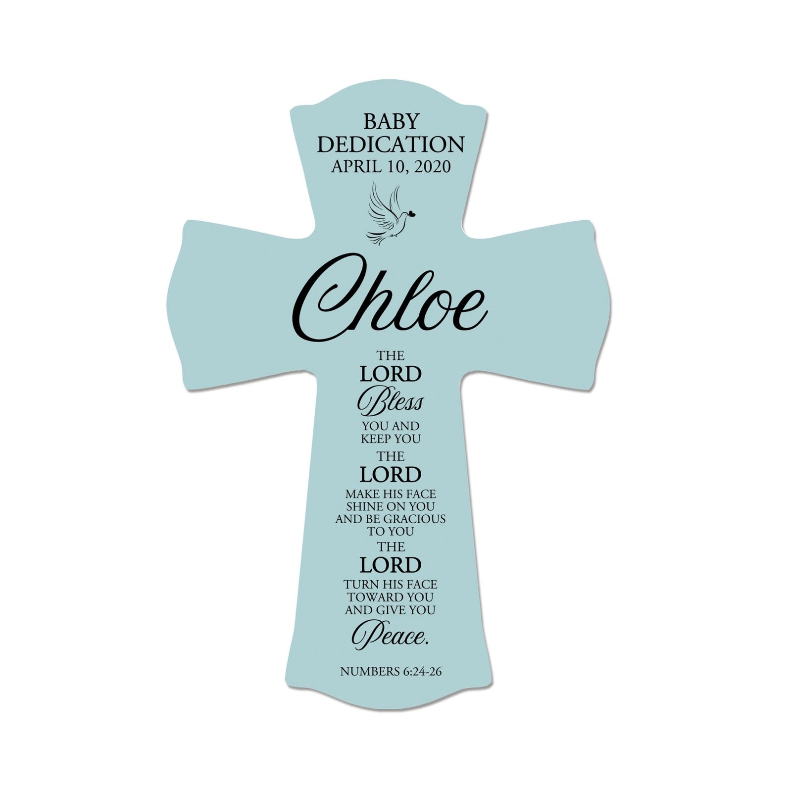 Custom Baby Dedication Wall Cross