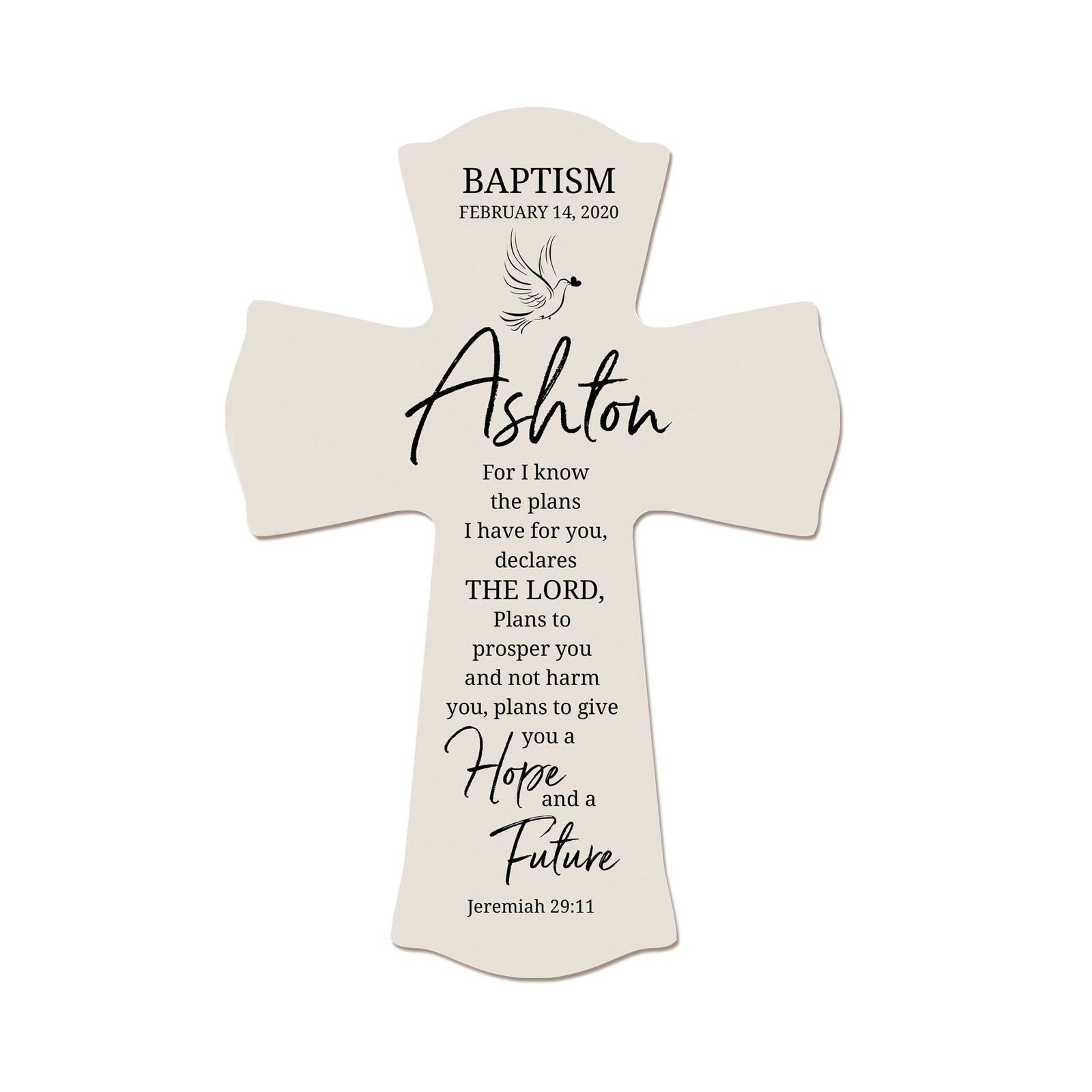 Personalized Baby Baptism Wall Cross 