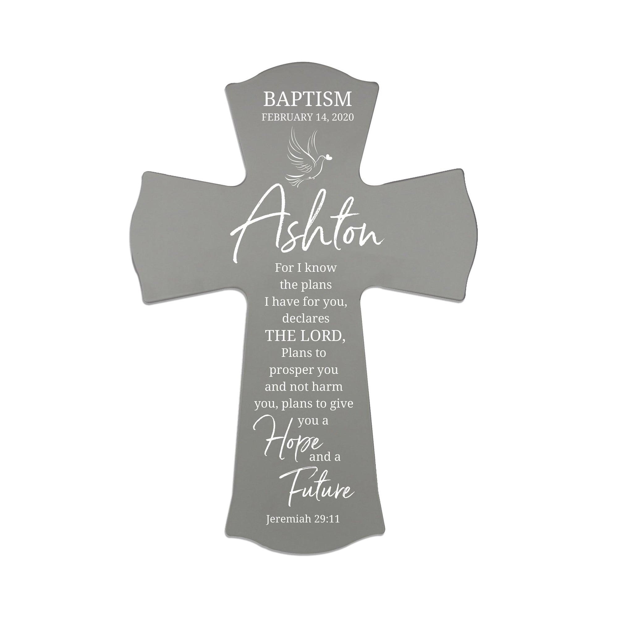 Personalized Baby Baptism Wall Cross 