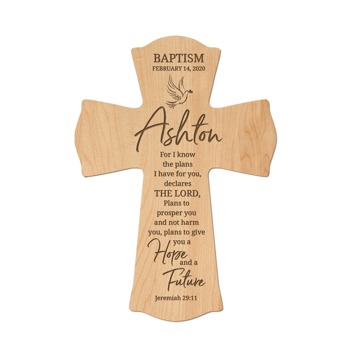 Personalized Baby Baptism Wall Cross 