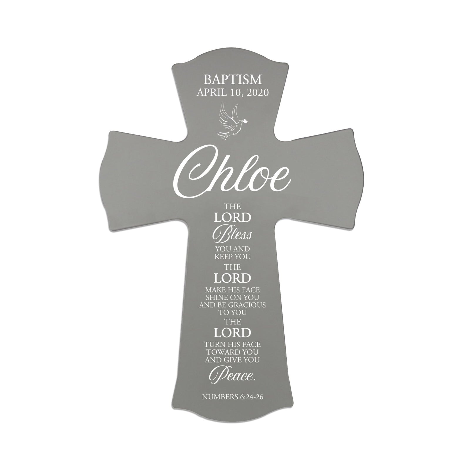Personalized Wooden Baptism Wall Cross