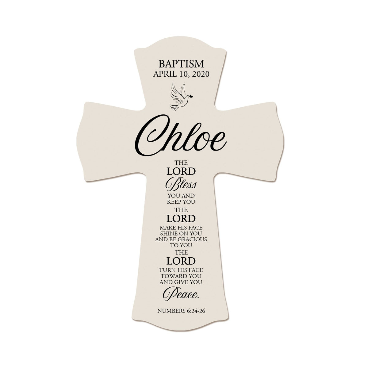 Personalized Wooden Baptism Wall Cross