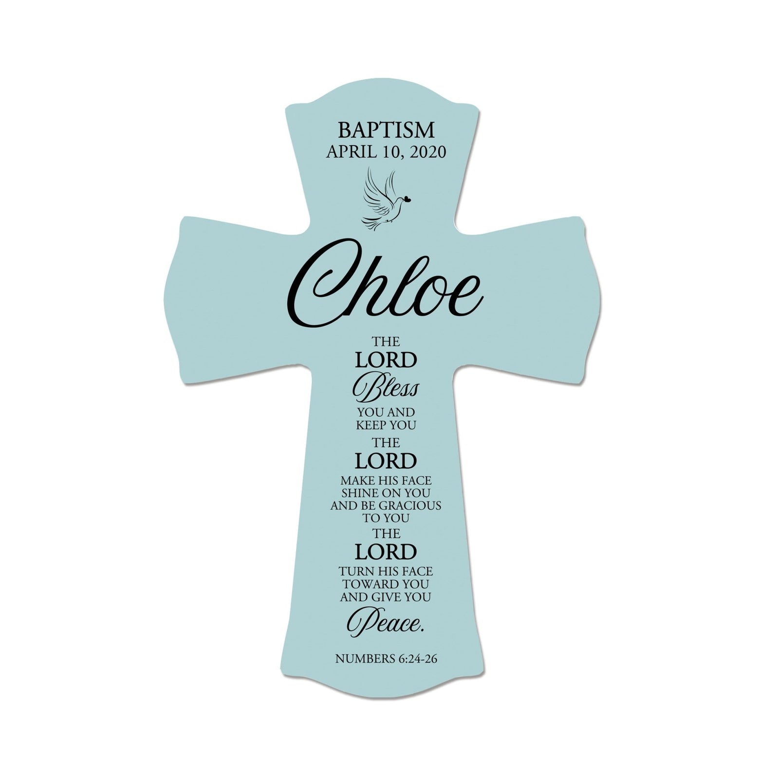 Personalized Wooden Baptism Wall Cross