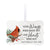 Custom Ceramic Christmas Memorial White Scalloped Ornament 2.5x4in Your Wings Were - LifeSong Milestones