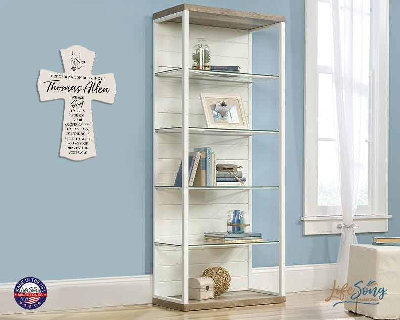 Custom Confirmation Wall Cross - A Confirmation Blessing (DOVE) - LifeSong Milestones