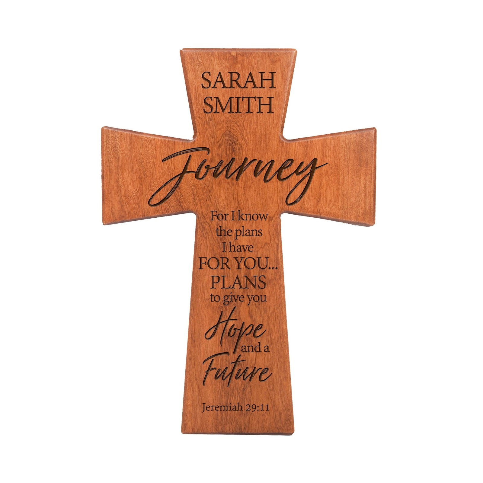 Custom Confirmation Wall Cross - For I know the plans I have for you - Jeremiah 29:11 - LifeSong Milestones