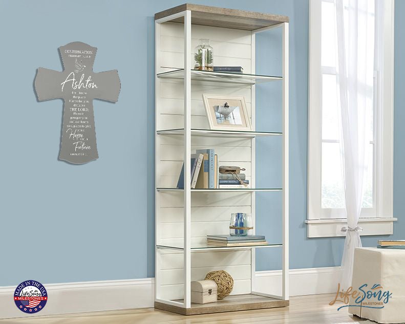 Custom Confirmation Wall Cross - For I Know The Plans - Jeremiah 29:11 - LifeSong Milestones