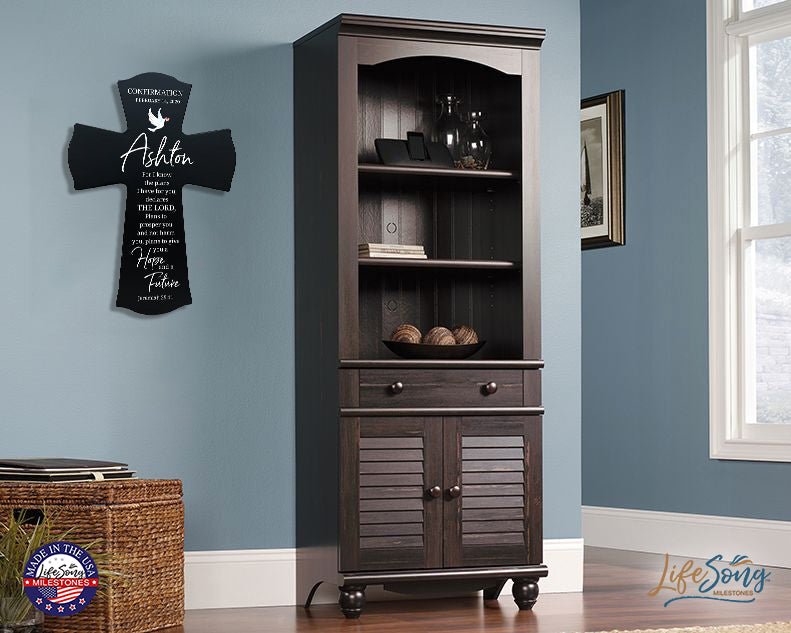 Custom Confirmation Wall Cross - For I Know The Plans - Jeremiah 29:11 - LifeSong Milestones