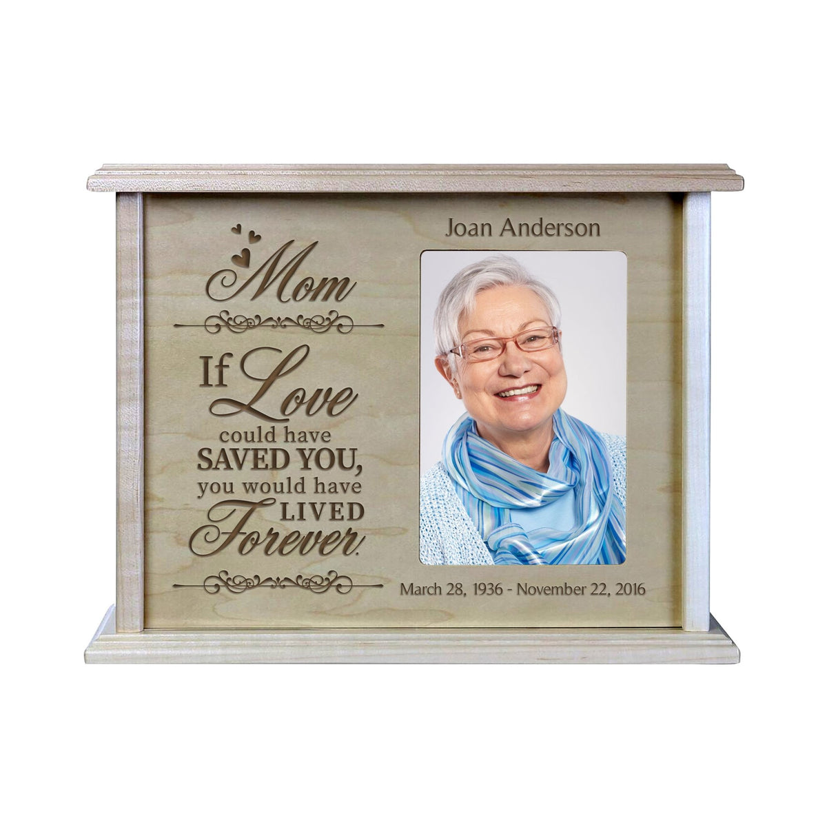 Personalized Wooden urns for human ashes