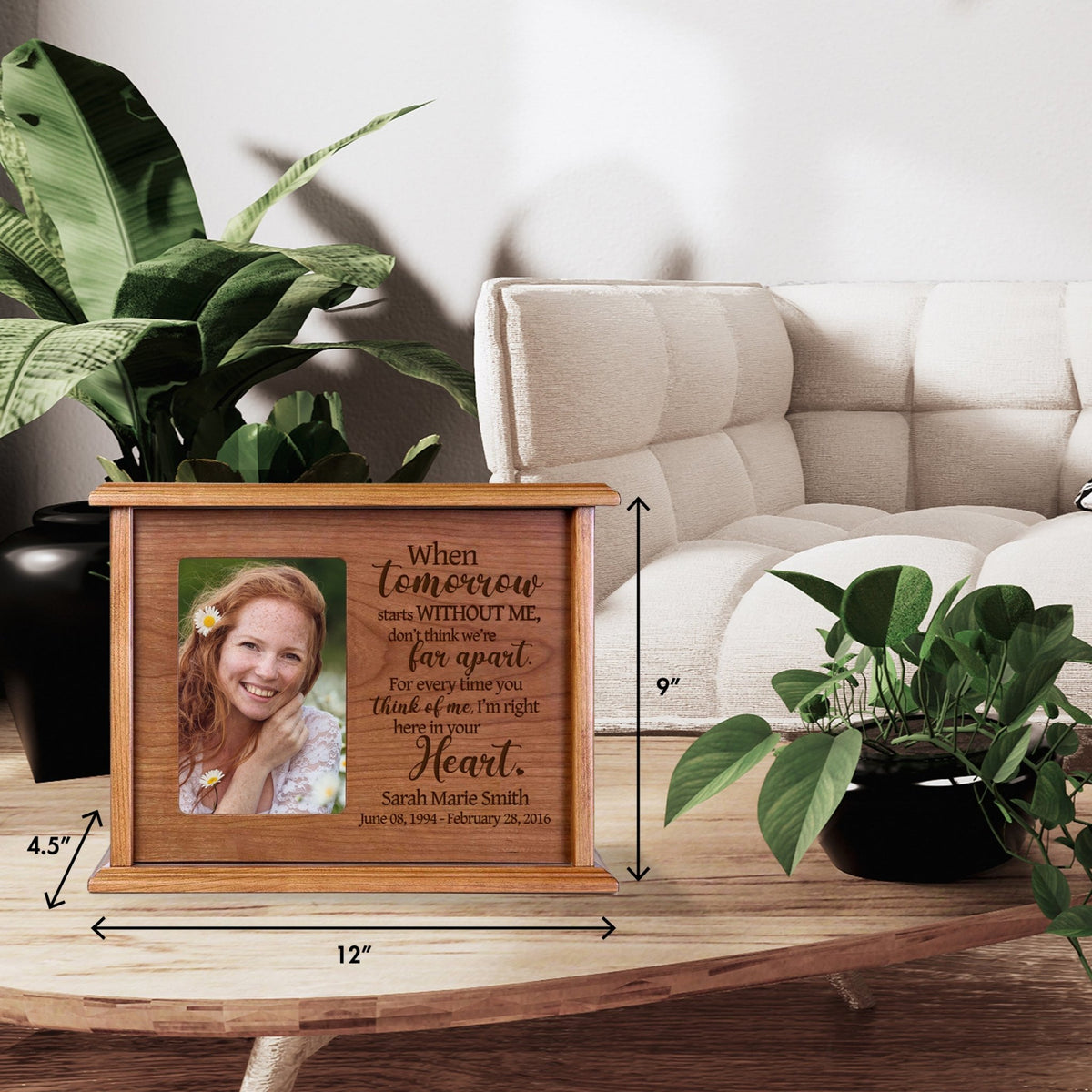 Personalized Photo Cremation Urn for Human Ashes