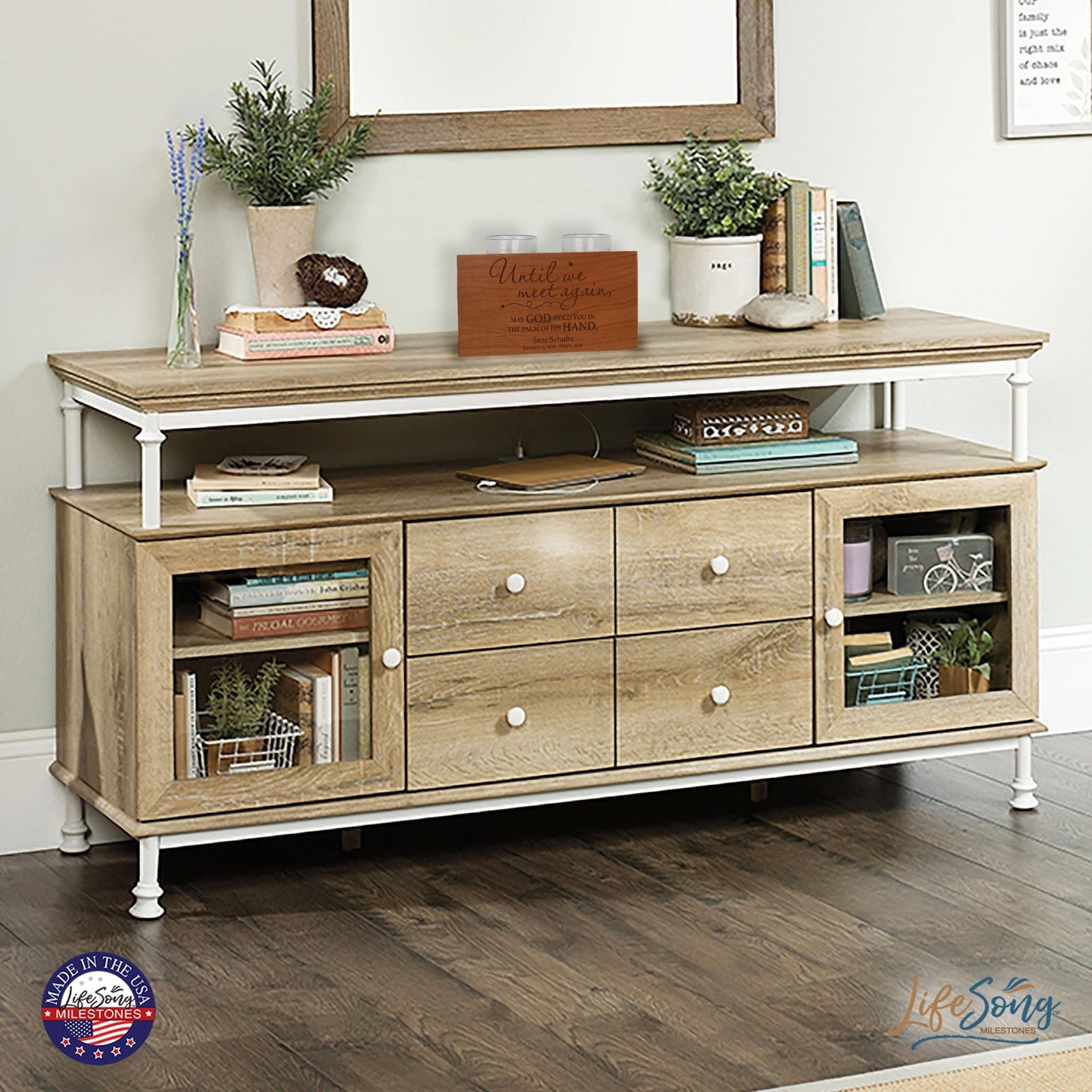 Custom Double Votive Candle Holder - Until We Meet Again - LifeSong Milestones