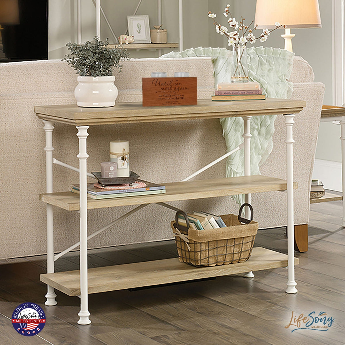 Custom Double Votive Candle Holder - Until We Meet Again - LifeSong Milestones