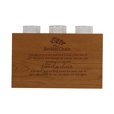 Custom Engraved 3 Votive Candle Holder and Urn Box for Human Ashes holds 90 cu in Make Your Days More Complete - LifeSong Milestones