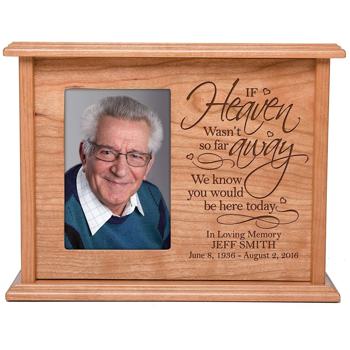 Engraved Funeral Cremation Urn for Human Ashes
