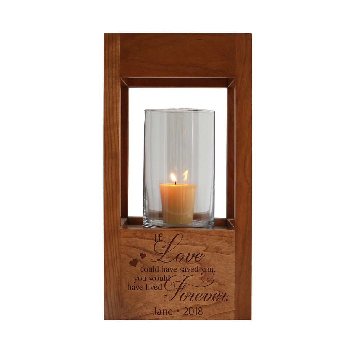 Custom Engraved Lantern Cremation Urn with Tealight Candle Holder - LifeSong Milestones