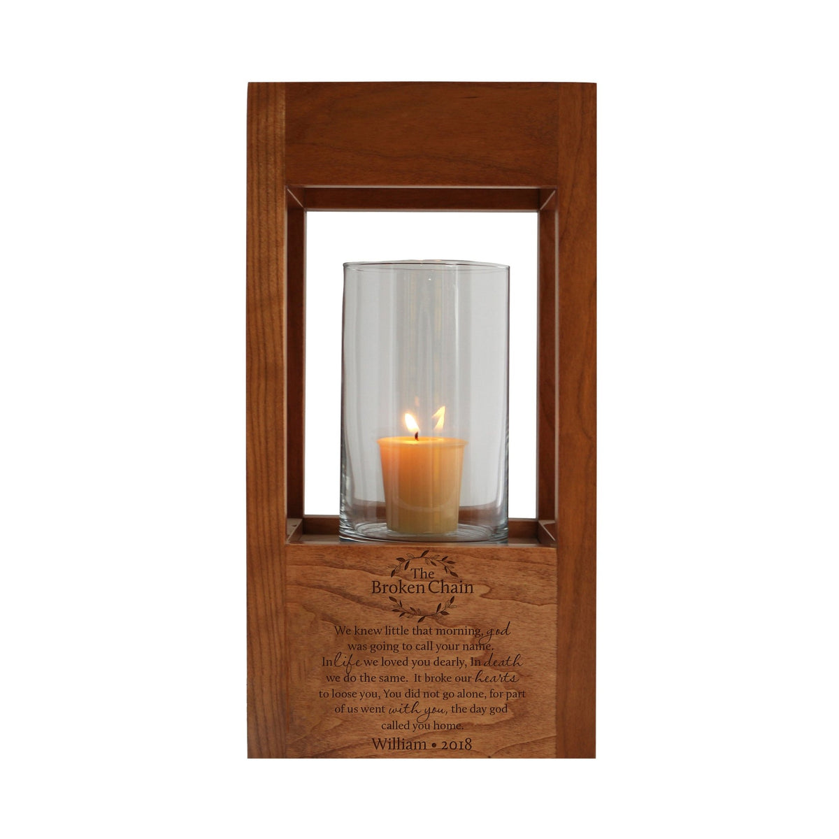 Custom Engraved Lantern Cremation Urn with Tealight Candle Holder - LifeSong Milestones