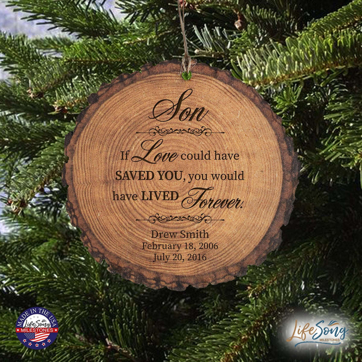 Custom Engraved Memorial Barky Ornament 3.75in If Love Could For The Loss Of Loved One - LifeSong Milestones