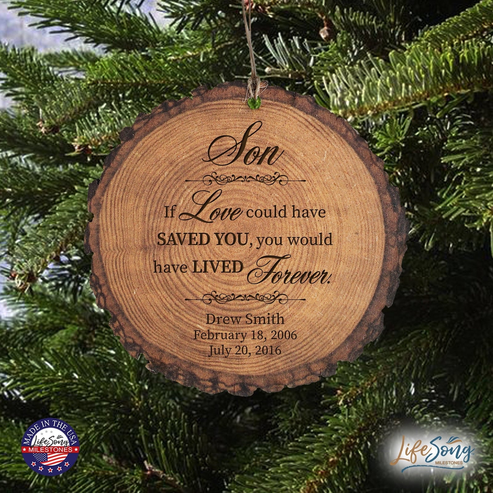 Custom Engraved Memorial Barky Ornament 3.75in If Love Could For The Loss Of Loved One - LifeSong Milestones