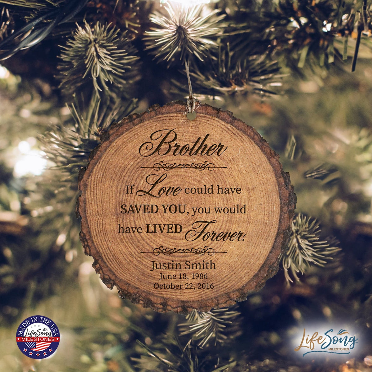 Custom Engraved Memorial Barky Ornament 3.75in If Love Could For The Loss Of Loved One - LifeSong Milestones