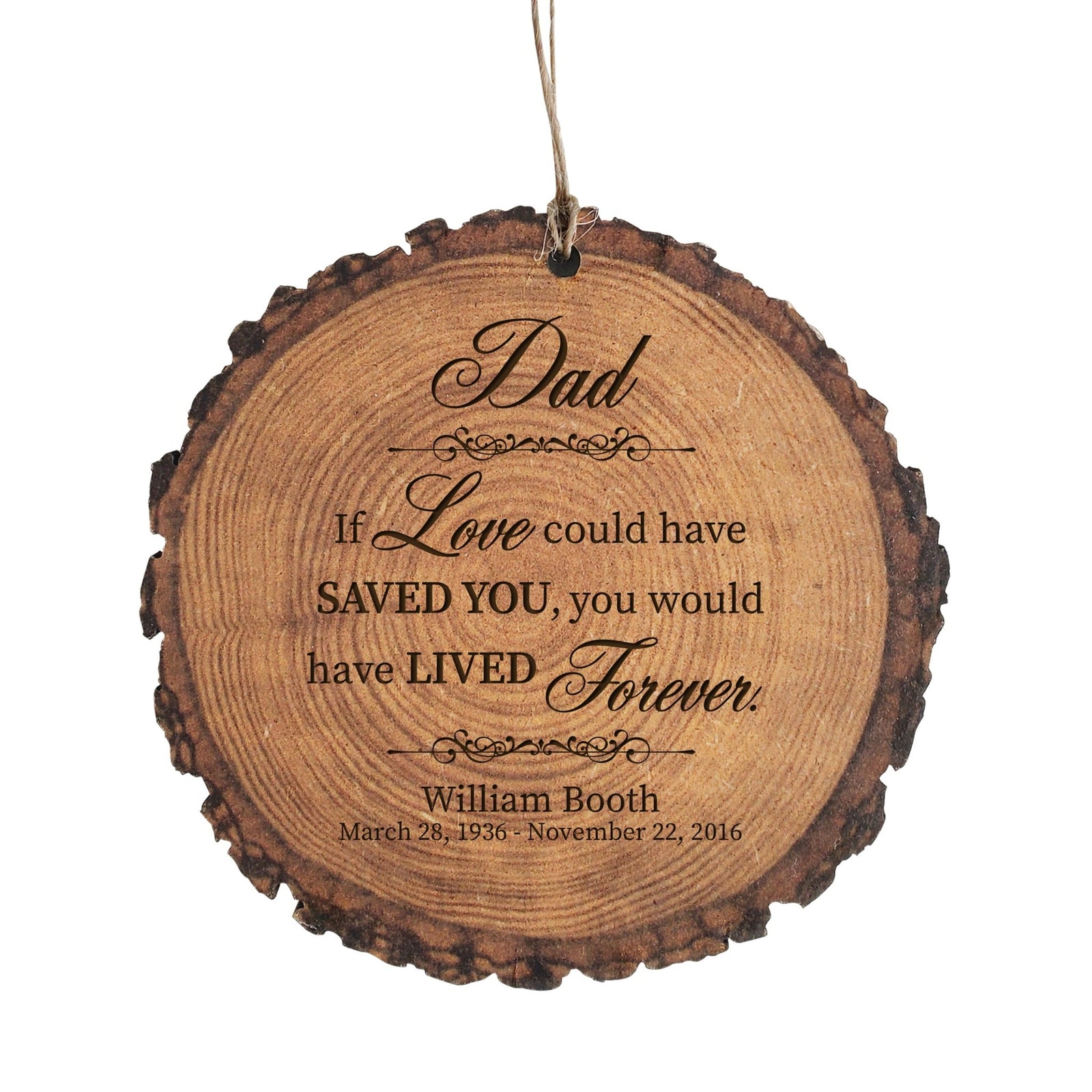 Custom Engraved Memorial Barky Ornament 3.75in If Love Could For The Loss Of Loved One - LifeSong Milestones