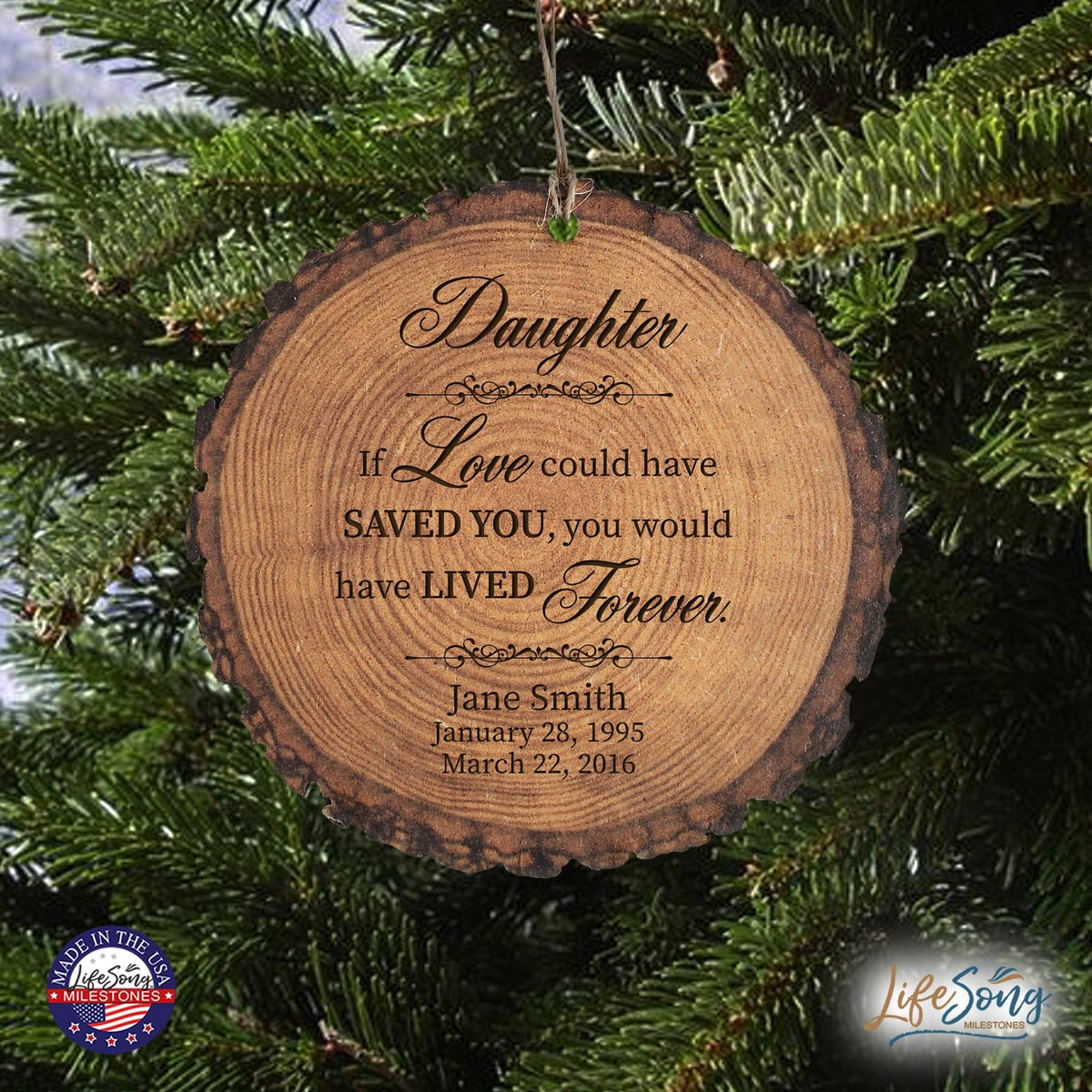 Custom Engraved Memorial Barky Ornament 3.75in If Love Could For The Loss Of Loved One - LifeSong Milestones