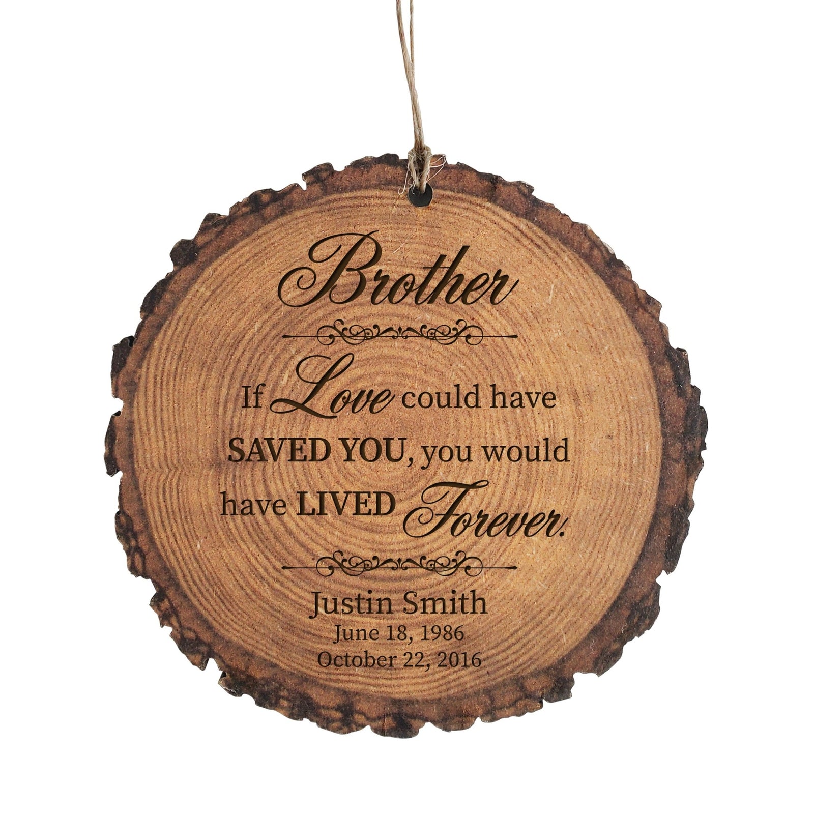 Custom Engraved Memorial Barky Ornament 3.75in If Love Could For The Loss Of Loved One - LifeSong Milestones