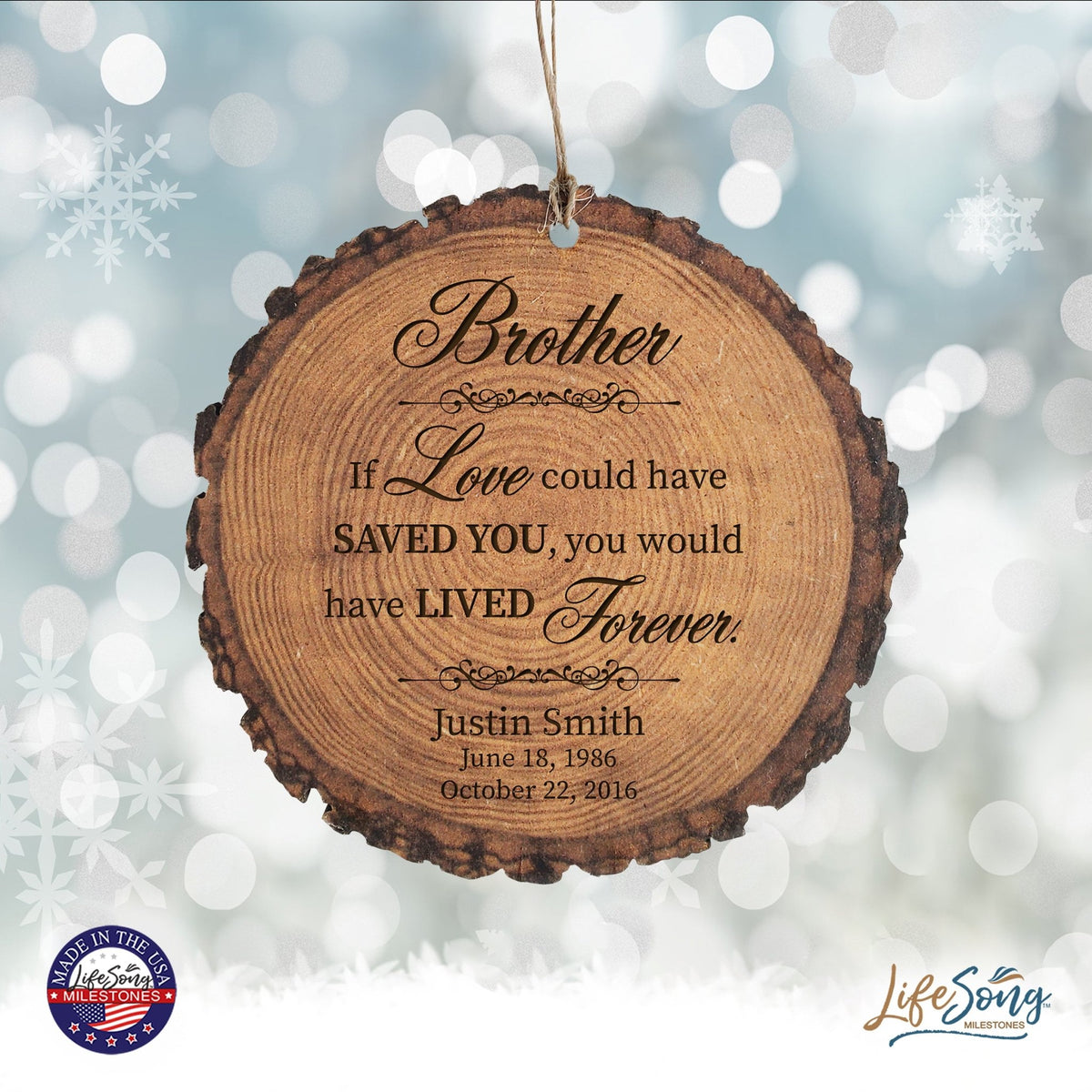 Custom Engraved Memorial Barky Ornament 3.75in If Love Could For The Loss Of Loved One - LifeSong Milestones