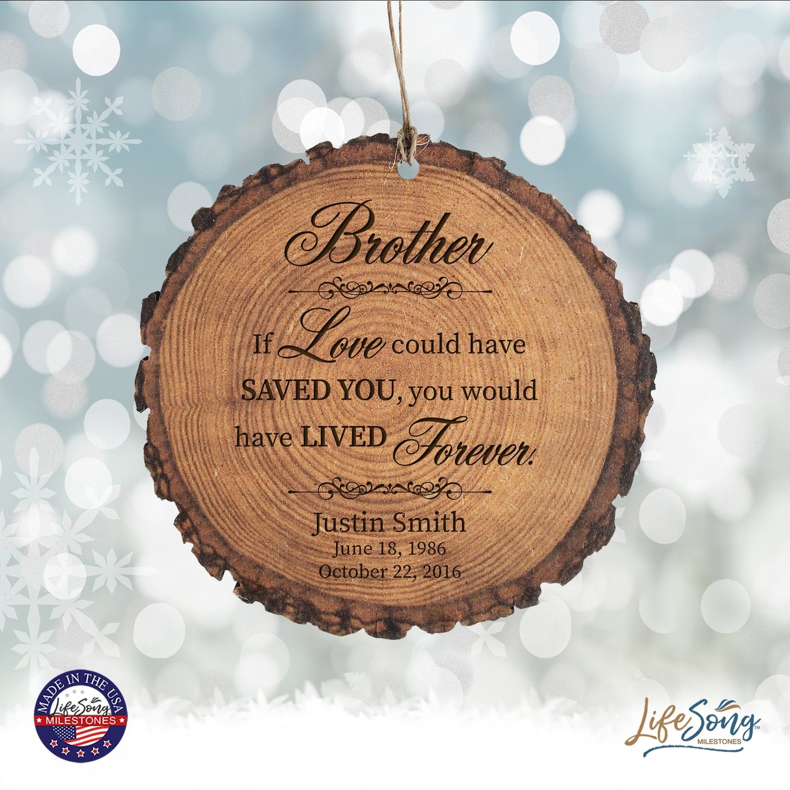 Custom Engraved Memorial Barky Ornament 3.75in If Love Could For The Loss Of Loved One - LifeSong Milestones