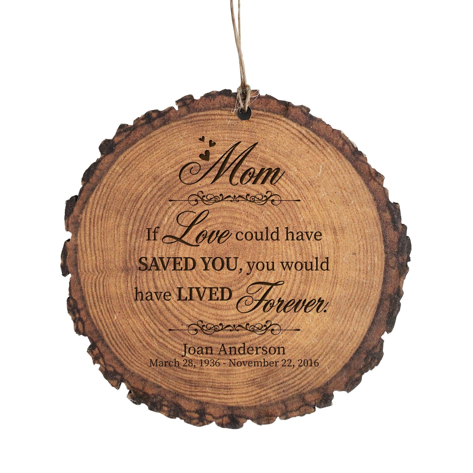 Custom Engraved Memorial Barky Ornament 3.75in If Love Could For The Loss Of Loved One - LifeSong Milestones