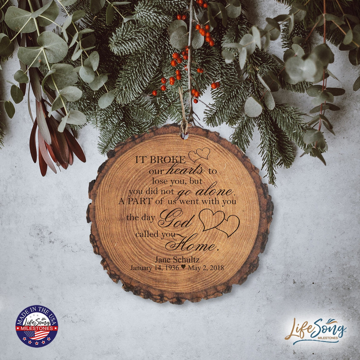 Memorial christmas ornaments, I am always with you, Memorial gift ideas, Memorial ornament, remembrance gift, Celebration of love