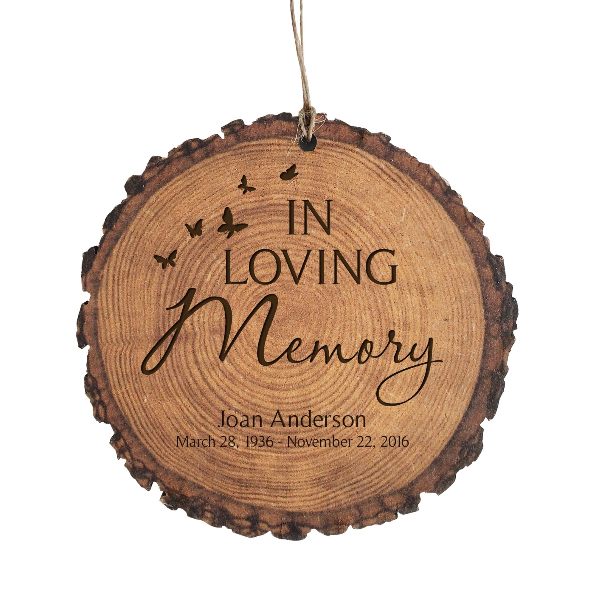 LifeSong Milestones Engraved Hanging Memorial Barky Ornament for Loss of Loved One