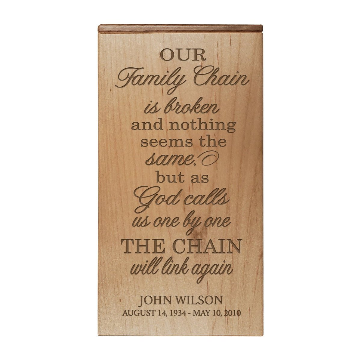Funeral Wooden Keepsake Urn Box for Cherished Memories