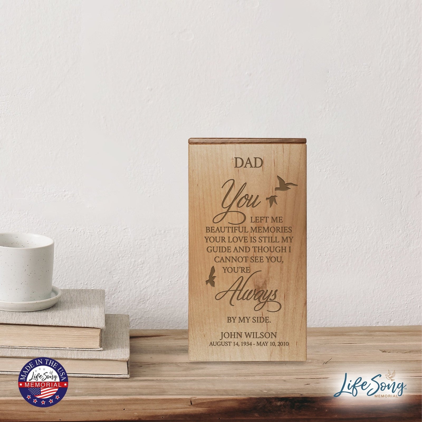 Personalized Wooden Urn Box for Cherished Keepsakes