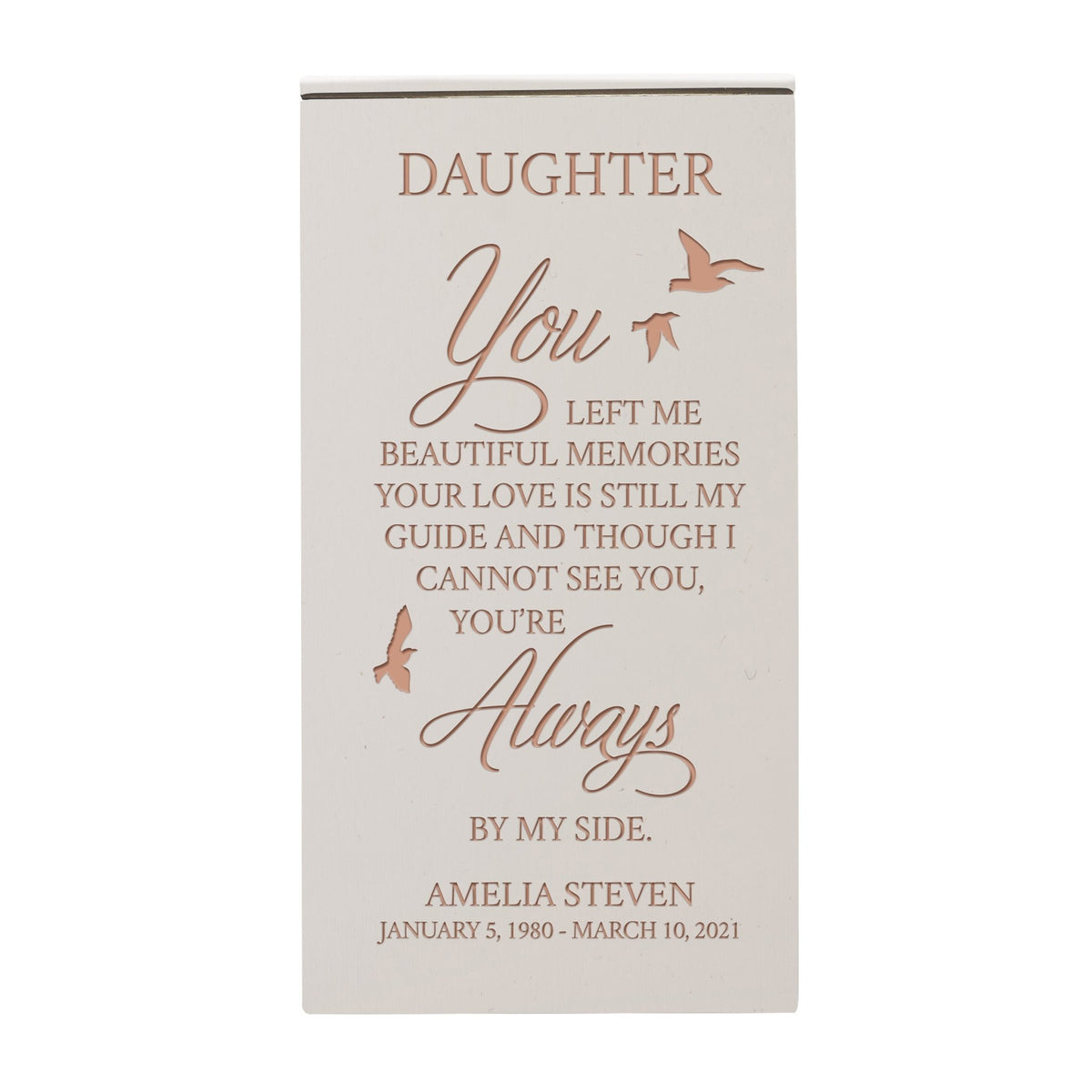 Handcrafted Wooden Keepsake Urn Box with Custom Engraving