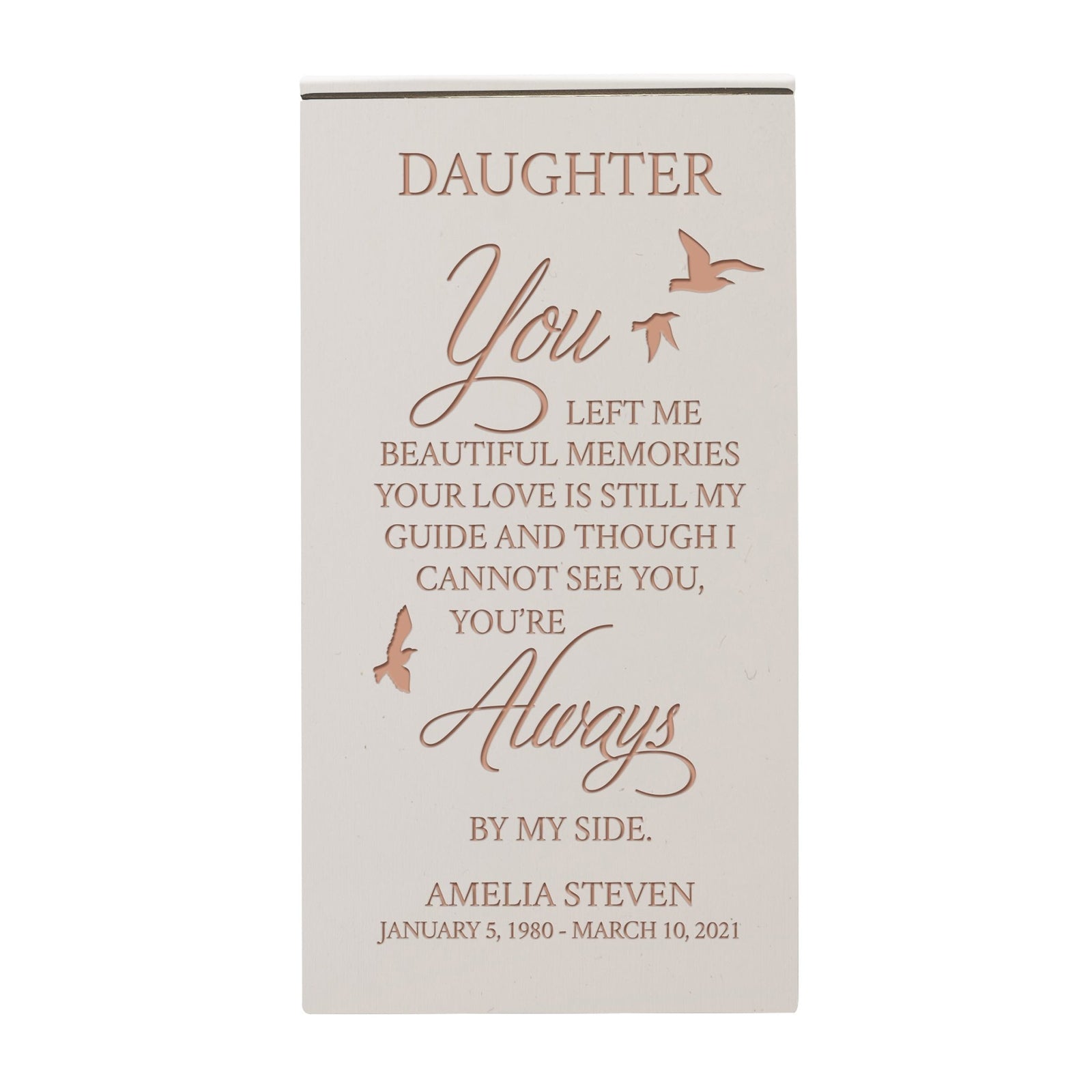 Handcrafted Wooden Keepsake Urn Box with Custom Engraving