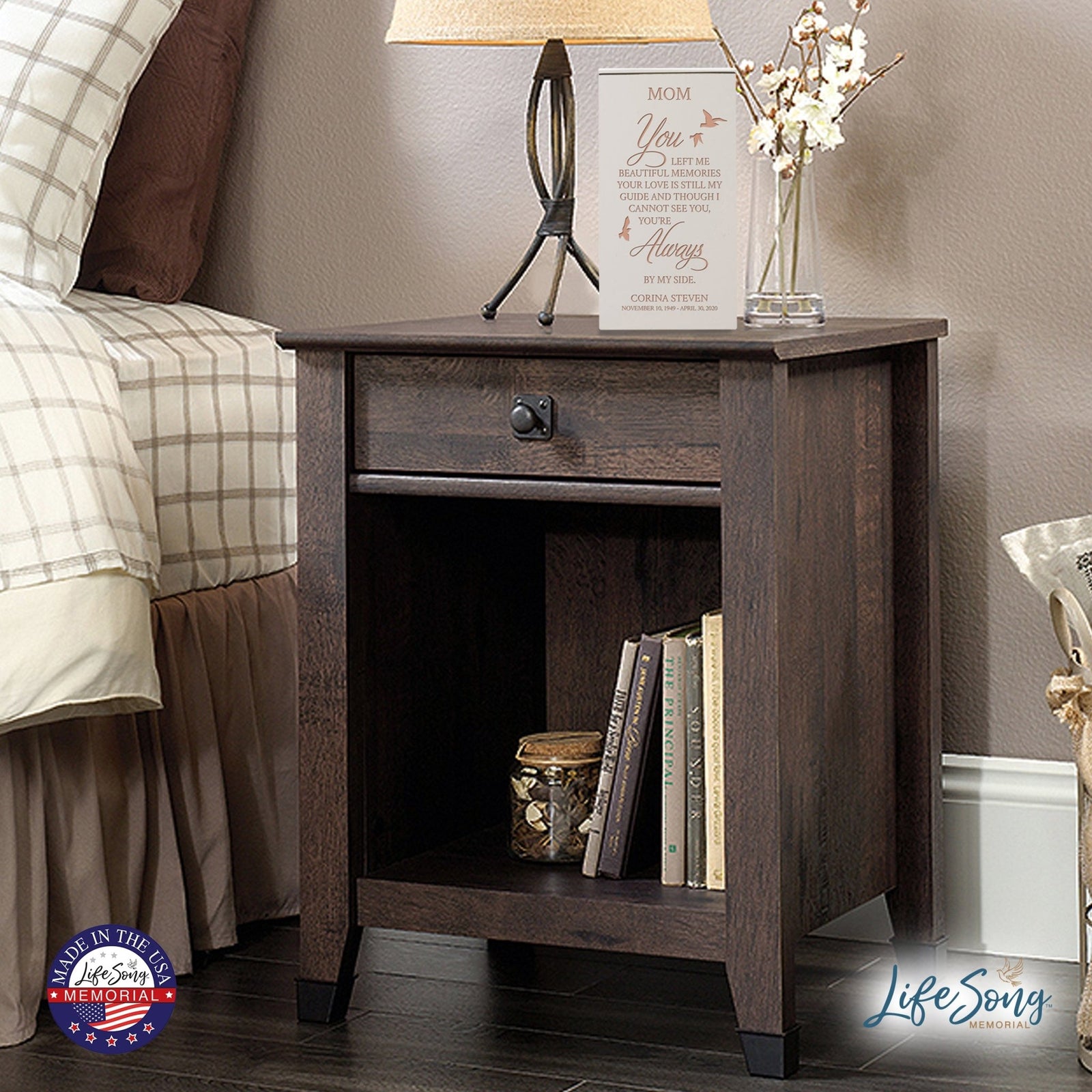  Memorial Engraved Wooden Keepsake Box for Mom