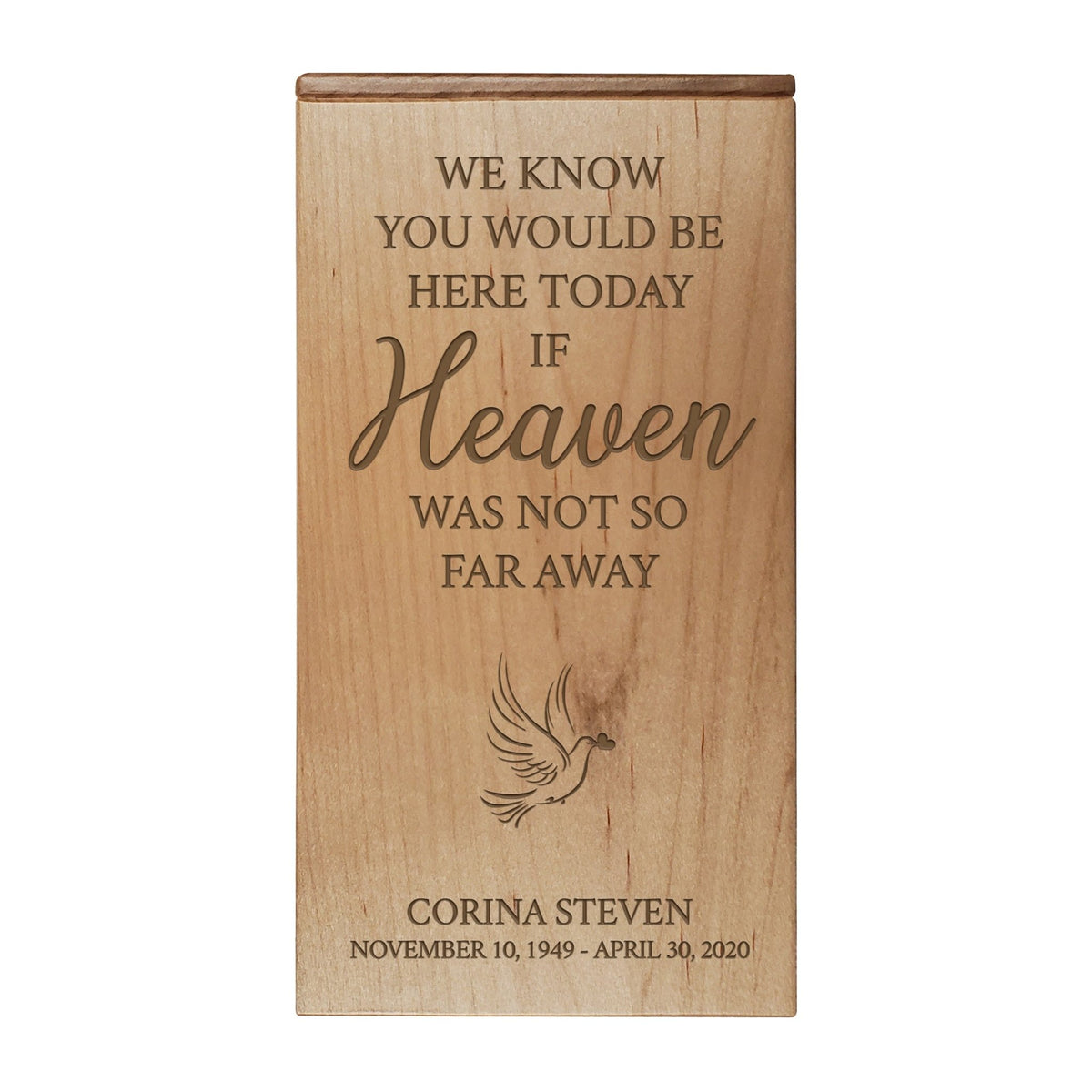 Funeral Wooden Keepsake Urn Box for Cherished Memories