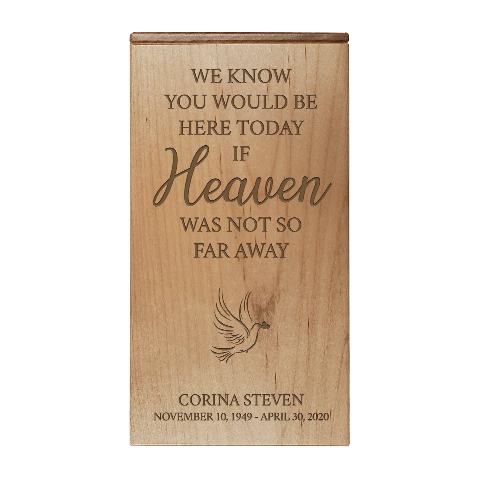 Funeral Wooden Keepsake Urn Box for Cherished Memories